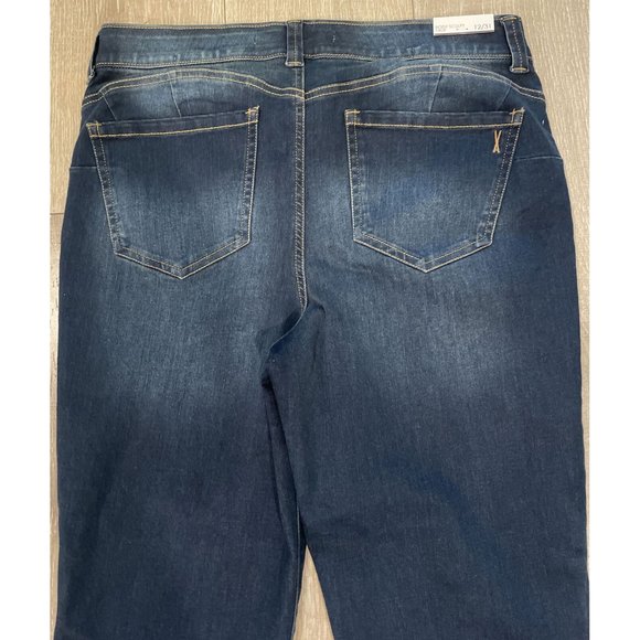 Vintage America Blue Denim Jeans Body Sculpt Cropped Stretch (12/31 ) NWT - Picture 7 of 7
